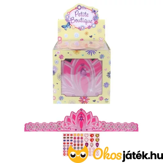 Papír korona díszítő - hercegnő korona matricákkal