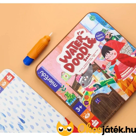 Vízzel festő könyv ecsettel