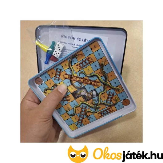 Mini kígyók és létrák mágneses úti játék