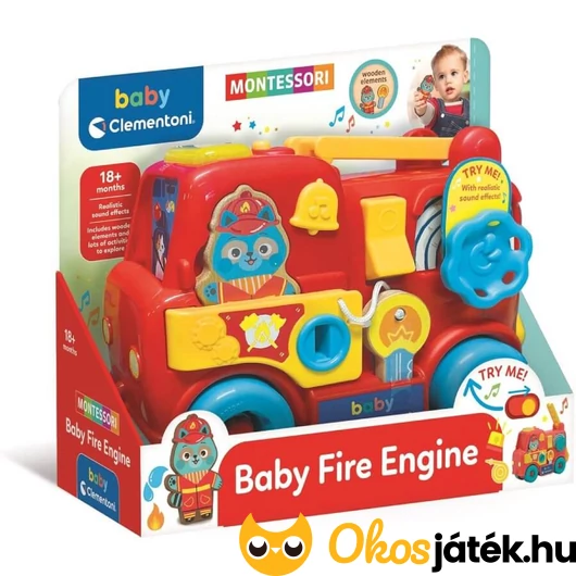 Baby Clementoni Tűzoltó autó - montessori játék