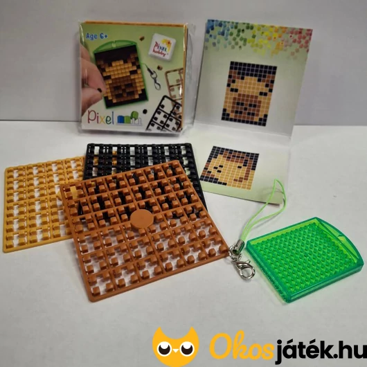 Kapibarás pixel kulcstartó szett tartalma