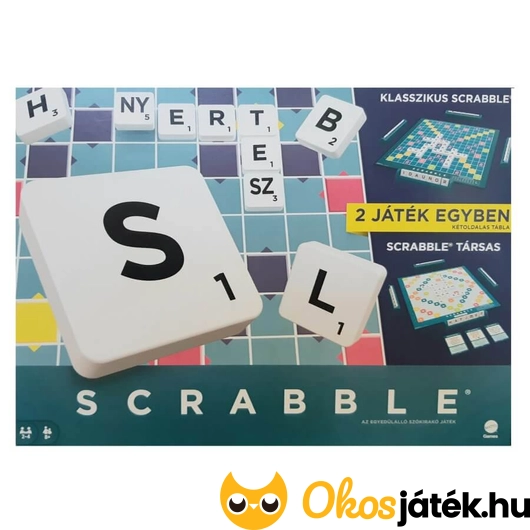 Klasszikus Scrabble és társas 2 játék az 1-ben 