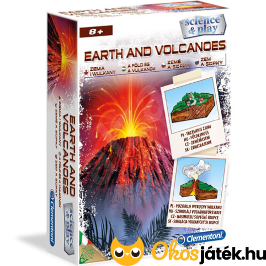 játék vulkán szett vulkánkitörés tudományos játék gyerekeknek