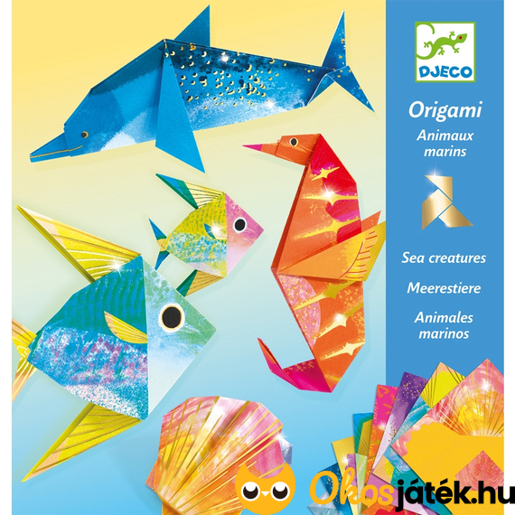 papírhajtogatás Kreatív hajtogatás papírból gyerekeknek origami tengeri állatok