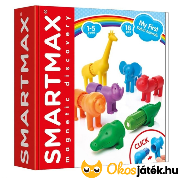 smartmax mágneses játék szafari állatok my first safari
