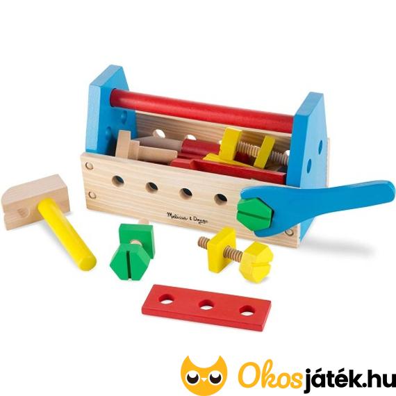 fa barkács készlet gyerekeknek szerszámosládában
