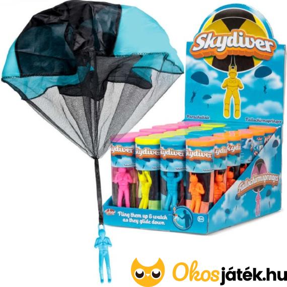 Játék ejtőernyős katona figura kertbe szabadba dobálós játék