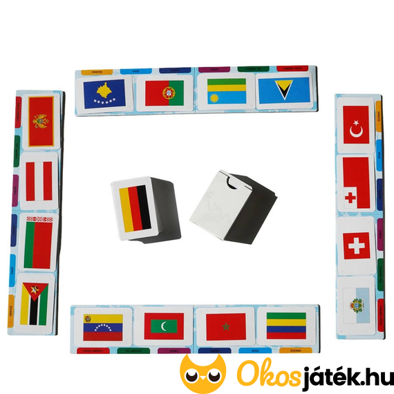 Zászlók a világ körül társasjáték kártyák