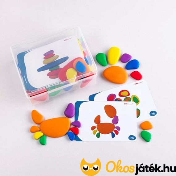 szivárvány kavicsok rainbow pebbles készségfejlesztő játék óvodásoknak