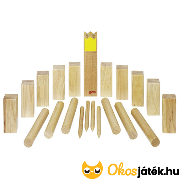 Viking sakk - Kubb fa szabadtéri játék - Goki 