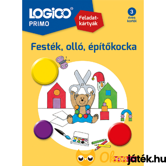 Logico Primo feladatlapok - Festék, olló, építőkocka 3+ 