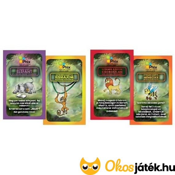 Családi beszélgetős társasjáték Phix junior kártyák