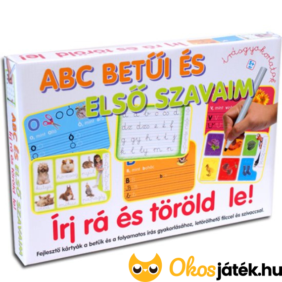 Abc betűi és első szavaim írást gyakoroltató játék