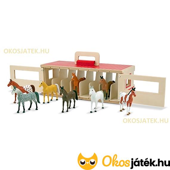 játék lovak istállóval